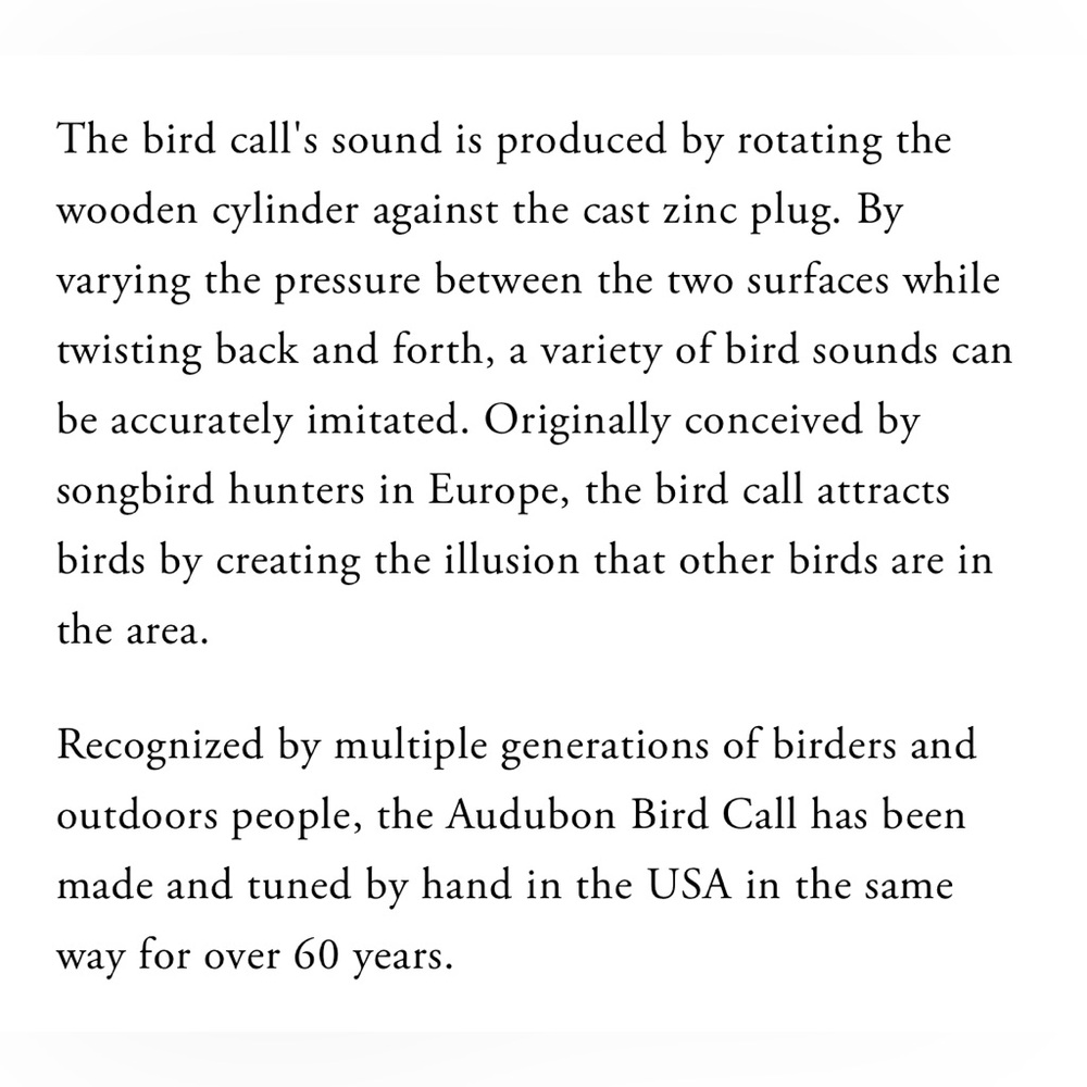 Audubon Bird Call - Picture 2 of 4